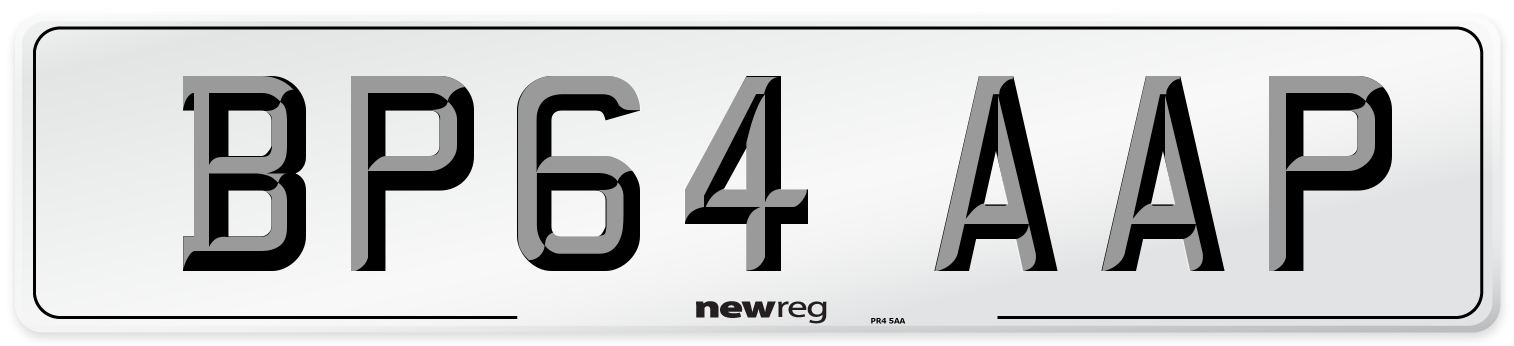 BP64 AAP Number Plate from New Reg